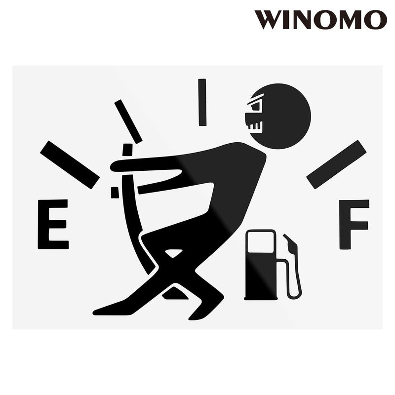 WINOMO Funny Car Stickers High Gas Consumption Decal Fuel Gage Empty Stickers (Black) - Image 2